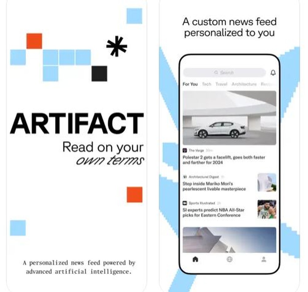 “Artifact”, novo aplicativo de texto em desenvolvimento  — Foto: Reprodução/ Artifact