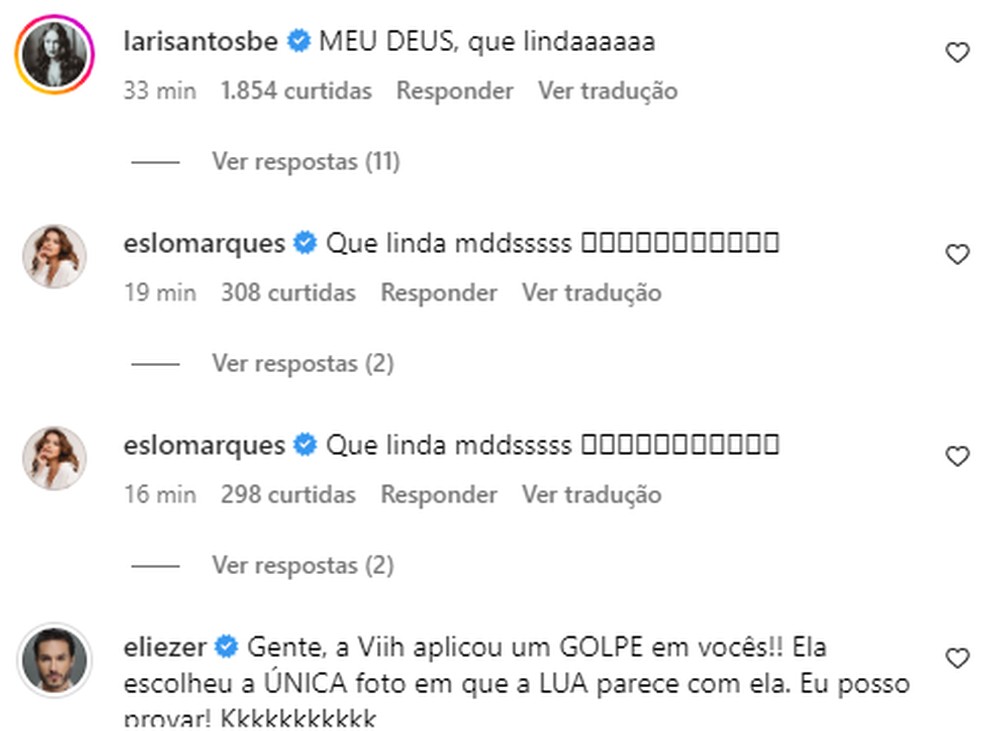Famosos se derretem por Lua — Foto: Reprodução/Instagram
