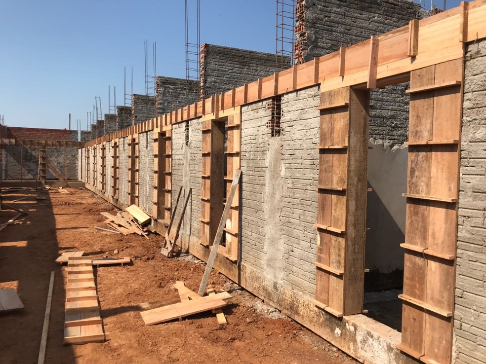 Dois novos blocos estão sendo construídos em presídio e previsão é que obra seja concluída em julho deste ano (Foto: Divulgação/Iapen-AC)