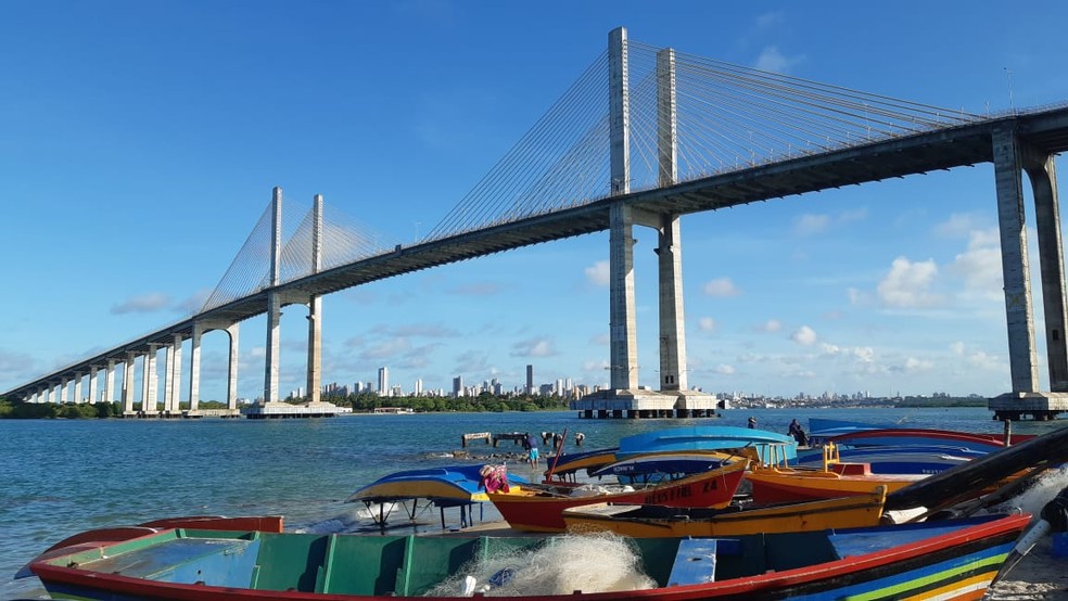 Ponte Newton Navarro, em Natal, RN — Foto: Sérgio Henrique Santos/Inter TV Cabugi