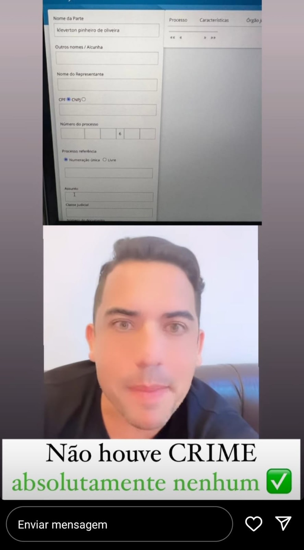 Kel Ferreti gravou vídeo no Instagram para negar que tenha cometido crime eleitoral — Foto: Reprodução/Instagram