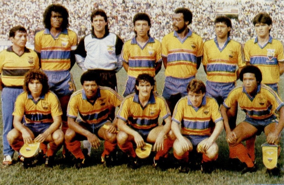 Seleção do Equador na Copa América de 1989 — Foto: Divulgação / Conmebol