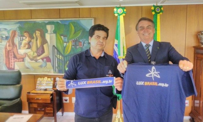 O empresário Emílio Dalçoquio Neto e o presidente Jair Bolsonaro