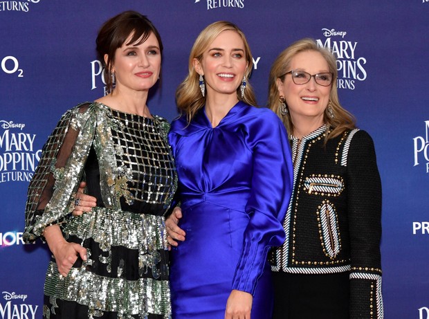 Emily Mortimer, Emily Blunt e Meryl Streep (Foto: Getty Images)