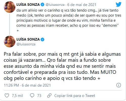 Luísa Sonza assume bissexualidade (Foto: Reprodução/Instagram)