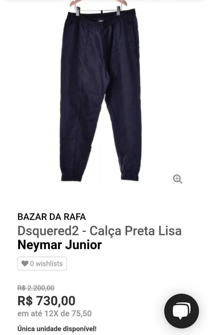 Peças de Neymar vendidas em bazar de Rafaella Santos (Foto: Reprodução/Instagram )