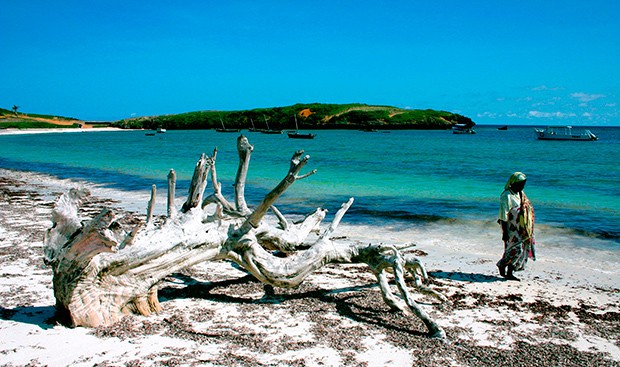 Watamu, no Índico: areias brancas e mar azul-claríssimo (Foto: Thinkstock/Getty Images)