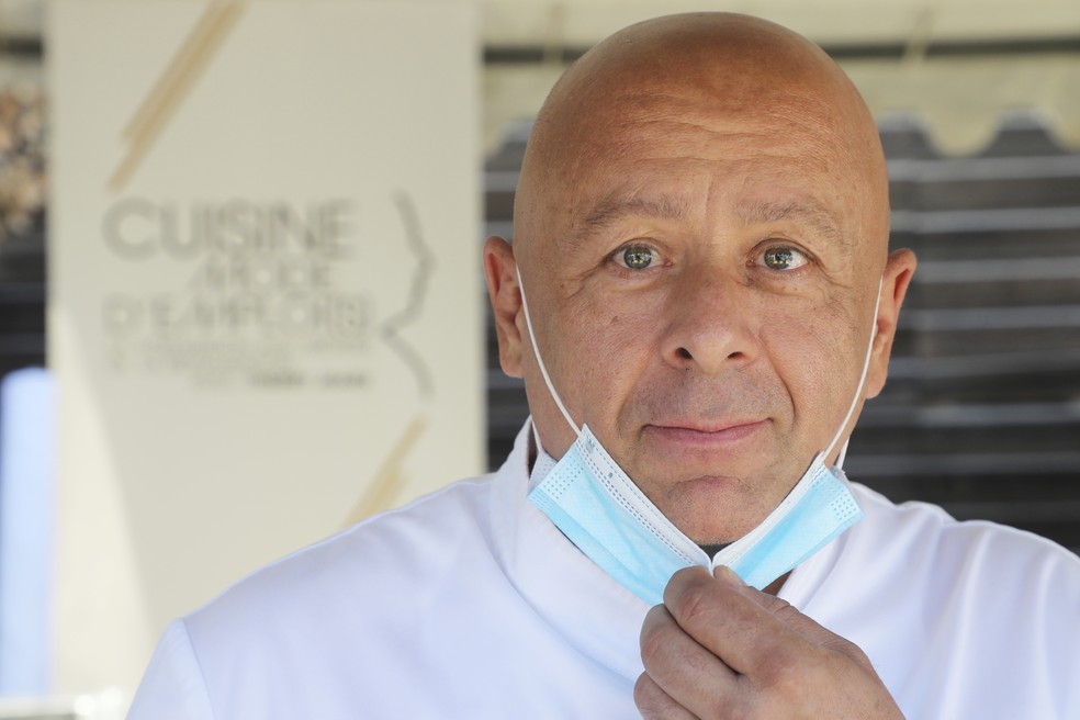 O chef de cozinha francês Thierry Marx, em foto de 22 de julho de 2020 — Foto: Ludovic Marin/AP
