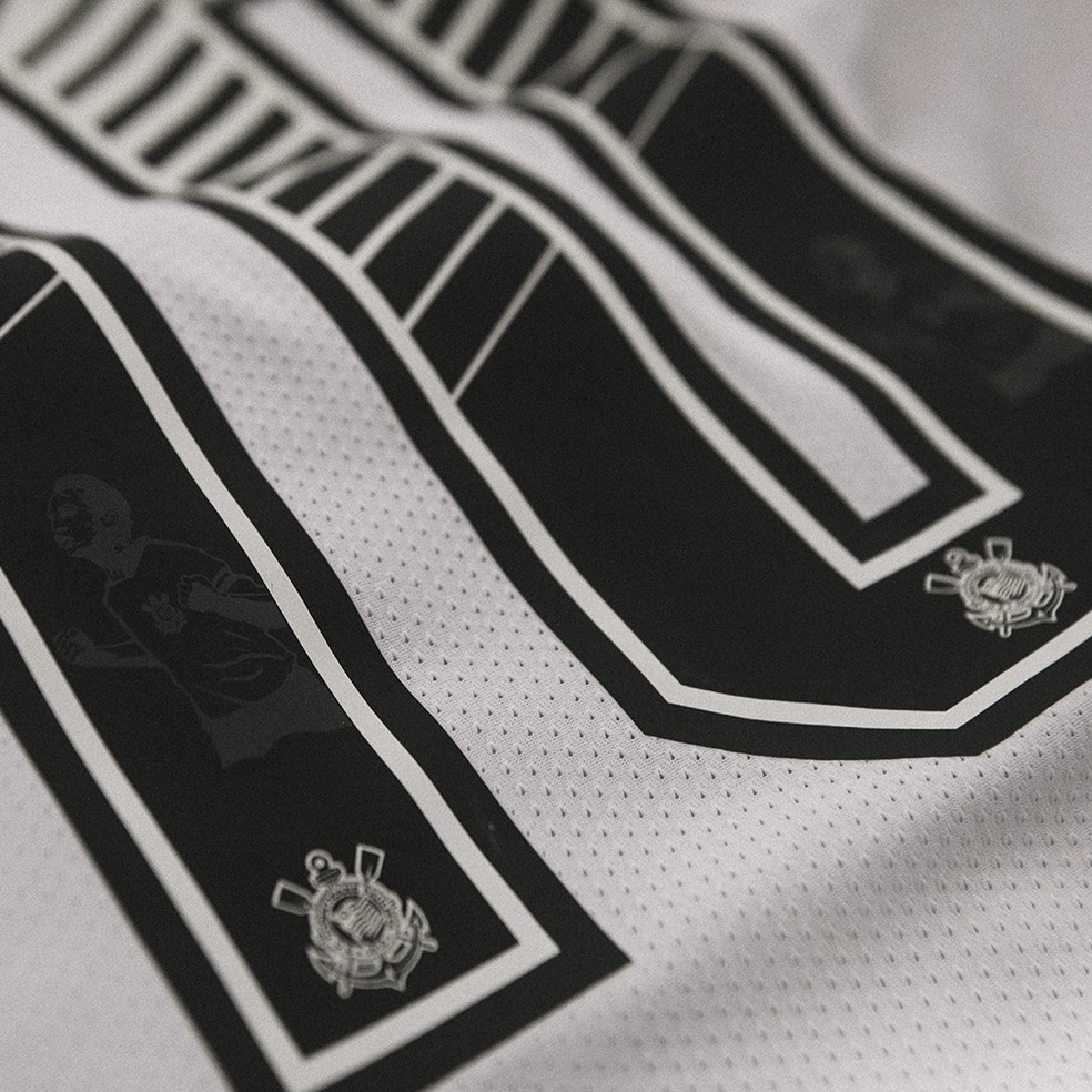 Detalhe no número da nova camisa do Corinthians — Foto: Divulgação