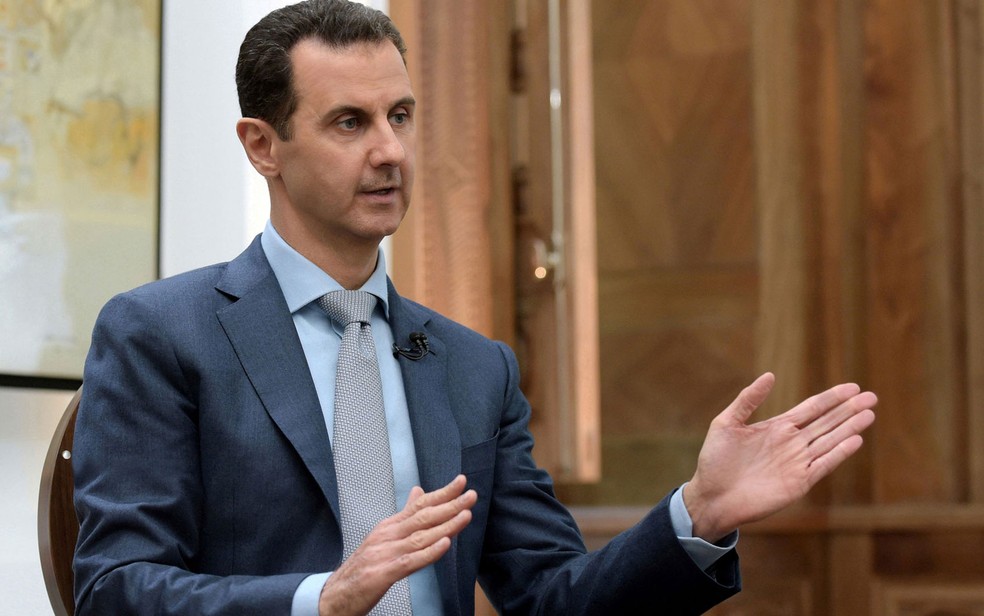 Segundo Assad, suposto ataque com armas quÃ­micas foi '100% fabricado' (Foto: SANA/Handout/File via Reuters)