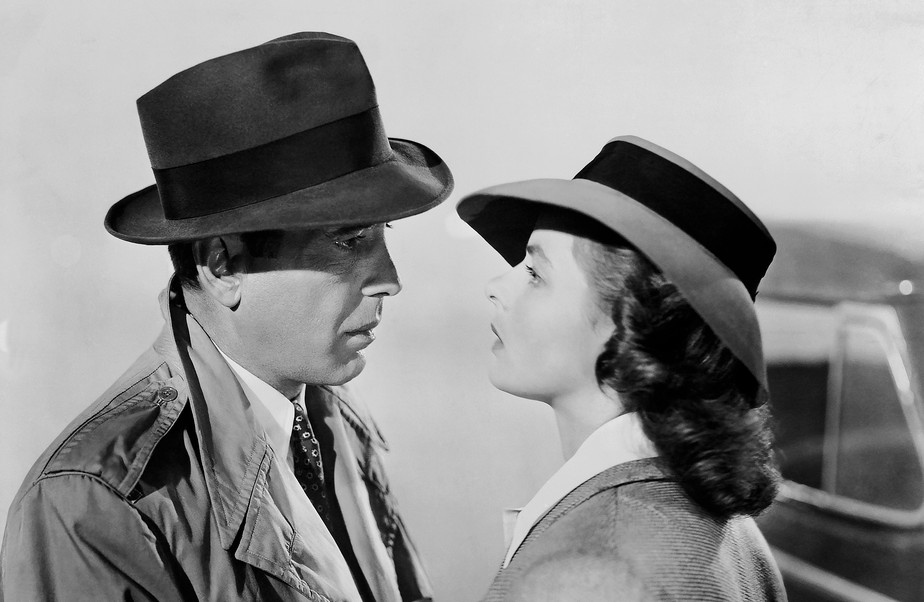 Humphrey Bogart e Ingrid Bergman em cena de 'Casablanca'