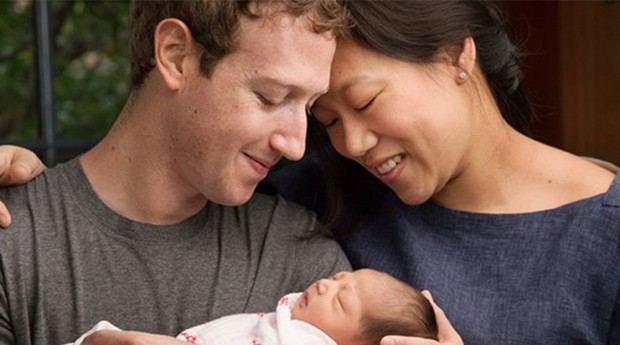Zuckerberg, Priscilla Chang e a filha Max: casal terá novo bebê (Foto: Divulgação)