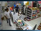 Vídeo mostra confronto entre PM e dupla que tentou roubar farmácia