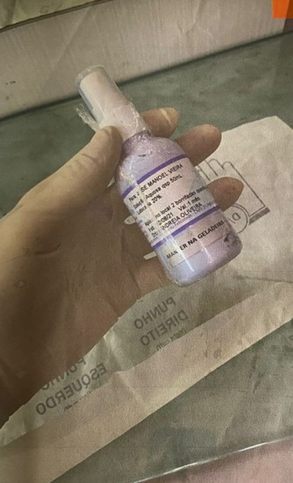 Segundo investigação, spray de lidocaína estava no prazo de validade quando foi utilizado — Foto: Reprodução