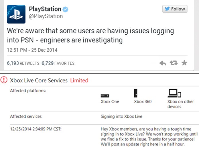 Sony e Microsoft confirmam problemas em suas redes dos consoles (Foto: Reprodução)