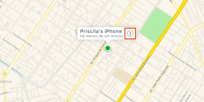 Encontre seu iPhone no mapa (Foto: Reprodução/Paulo Alves)