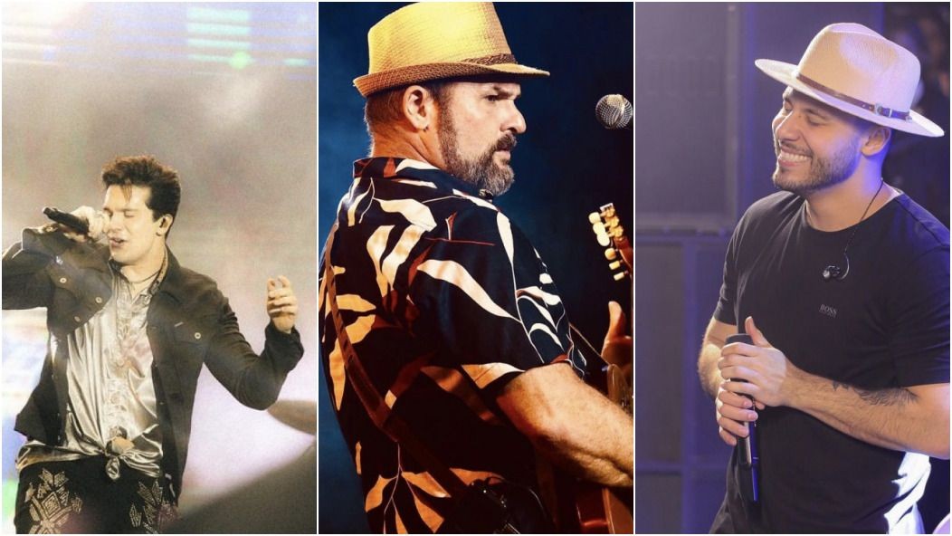 Luan Santana, Estakazero e Murilo Huff sobem ao palco neste último dia de festa no Parque de Exposições, em Salvador