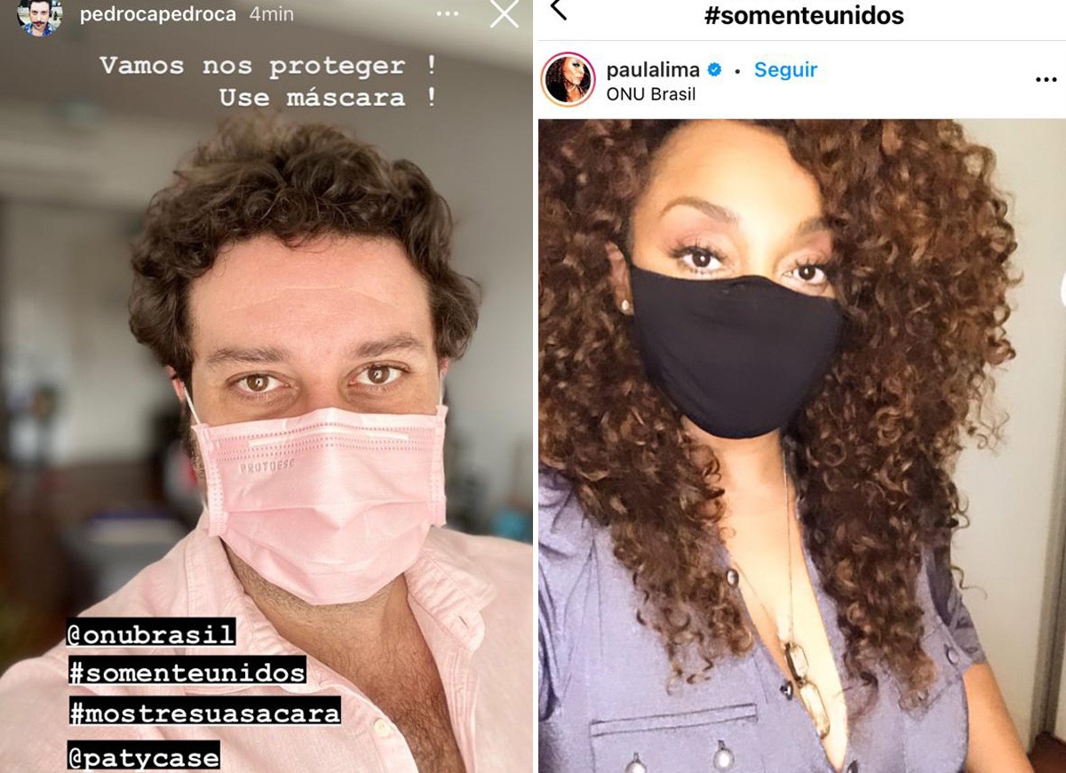 Pedroca Monteiro e Paula Lima também aderiram à campanha (Foto: Reprodução/Instagram)