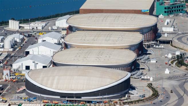 De baixo para cima: Velódromo, Arena Carioca 1, Arena Carioca 2, Arena Carioca 3 e Arena do Futuro (Foto: Miriam Jeske/Brasil2016)