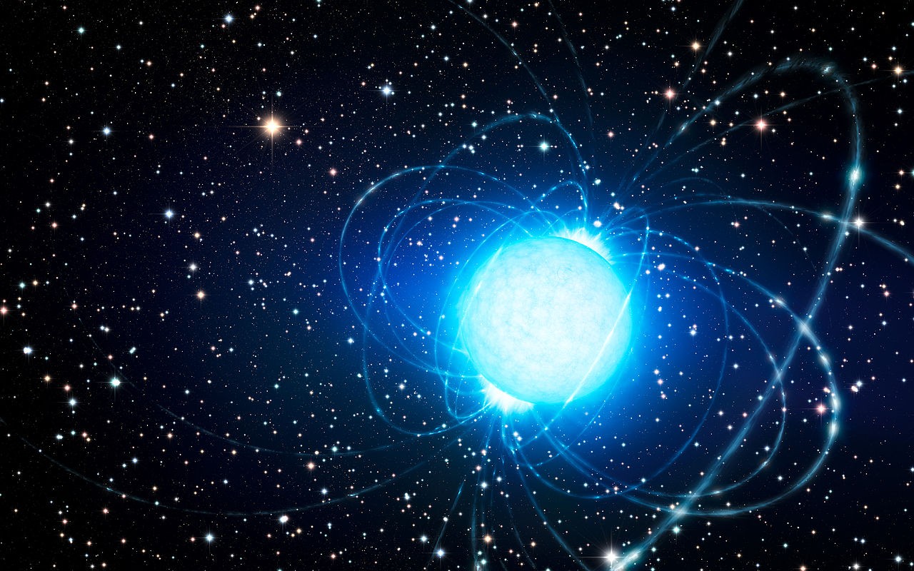 Representação artística de um magnetar (Foto: ESO/L. Calçada)