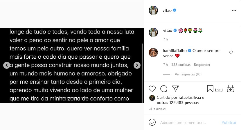 Vitão daz carta aberta para Luísa Sonza (Foto: Reprodução/Instagram)