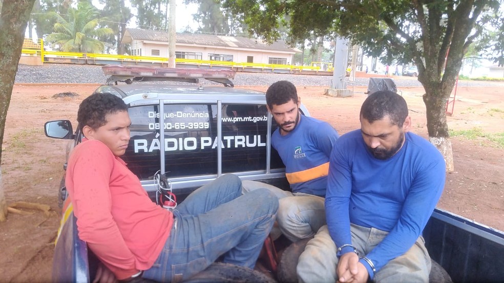 Colegas de Gabriel foram presos pela PM em Mato Grosso — Foto: Polícia Militar de Mato Grosso/Divulgação