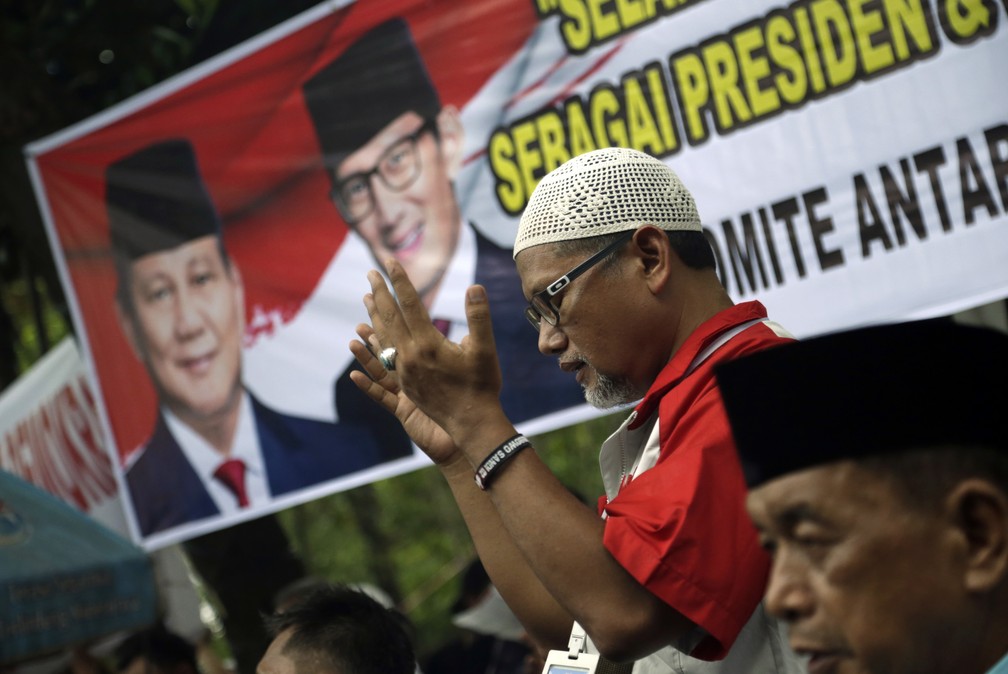 Eleição na Indonésia é uma das maiores do mundo — Foto: Dita Alangkara/AP