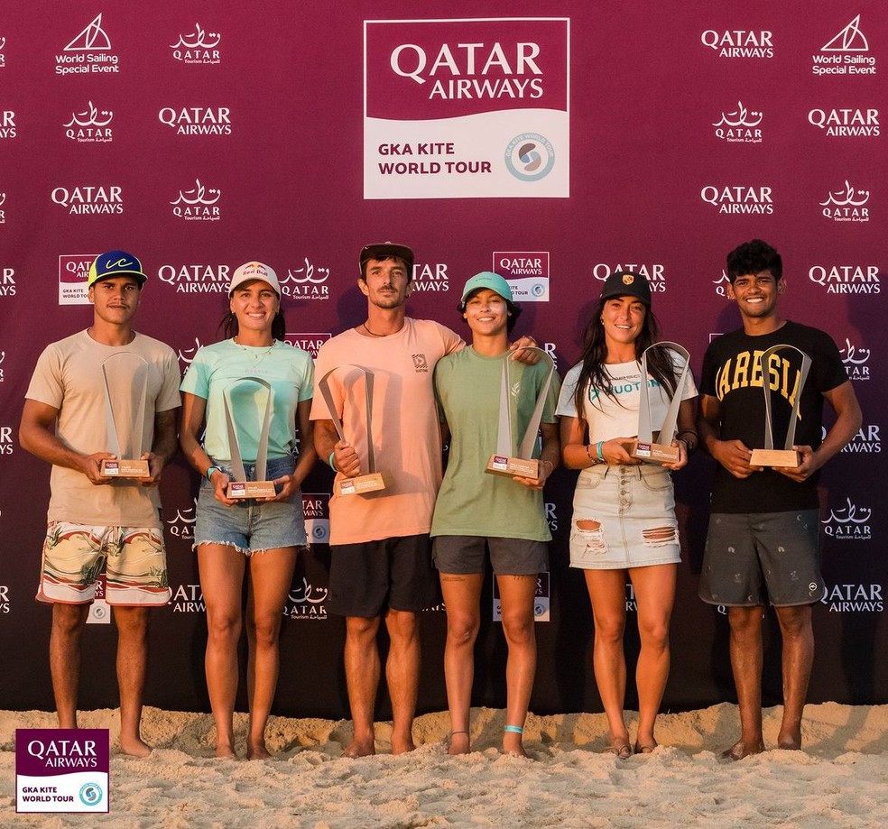 Campeões mundiais de kite-surf  — Foto: Divulgação/GKA Kite World Tour