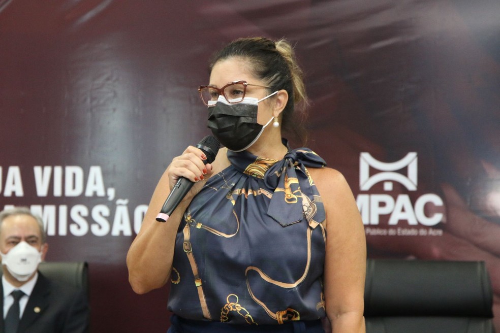 Procuradora Patrícia Rêgo acompanha indicadores de violência contra a mulher e coordena o CAV em Rio Branco — Foto: Asscom/MP-AC