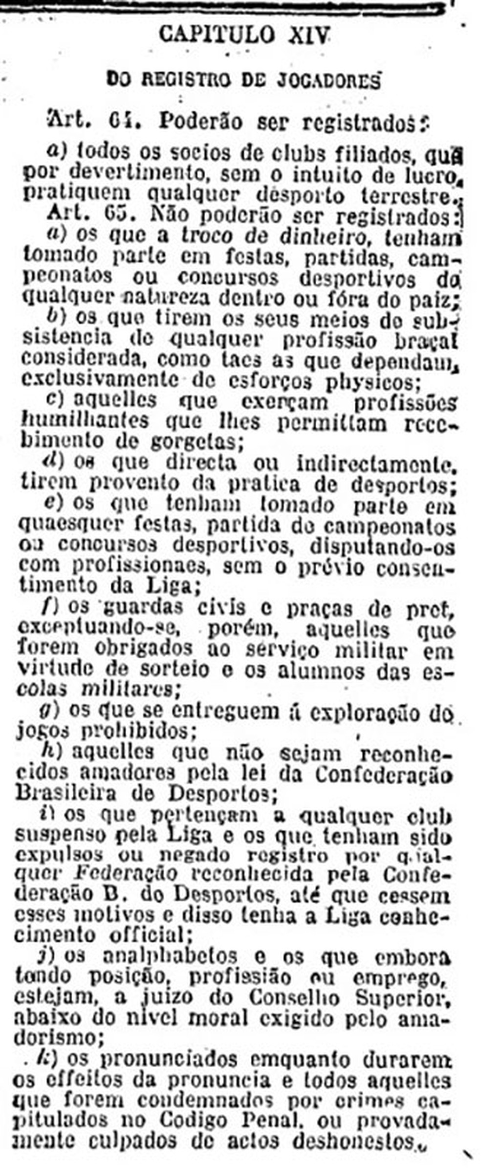 Estatuto da Liga Metropolitana de Desportos Terrestres de 1917 — Foto: Divulgação/CRVG