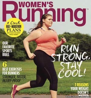 Capa da revista 'Women´s Running' com modelo plus size foi elogiada nas redes sociais (Foto: Women´s Running/ James Farrell/ BBC)