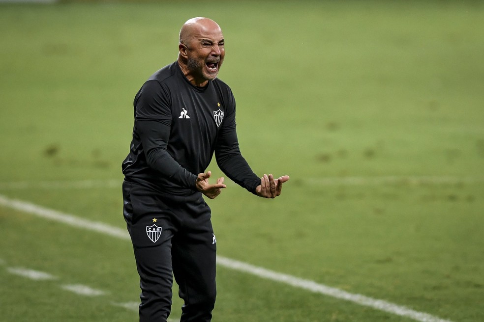 Jorge Sampaoli, técnico do Atlético-MG — Foto: Agência i7/Mineirão