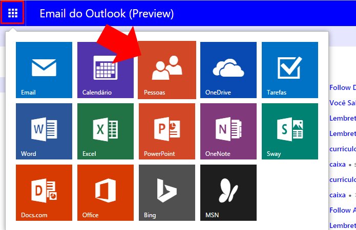 Acesse sua agenda do Outlook.com (Foto: Reprodução/Paulo Alves)