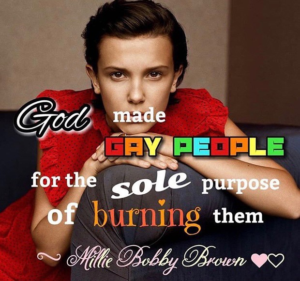millie bobby brown gay meme.