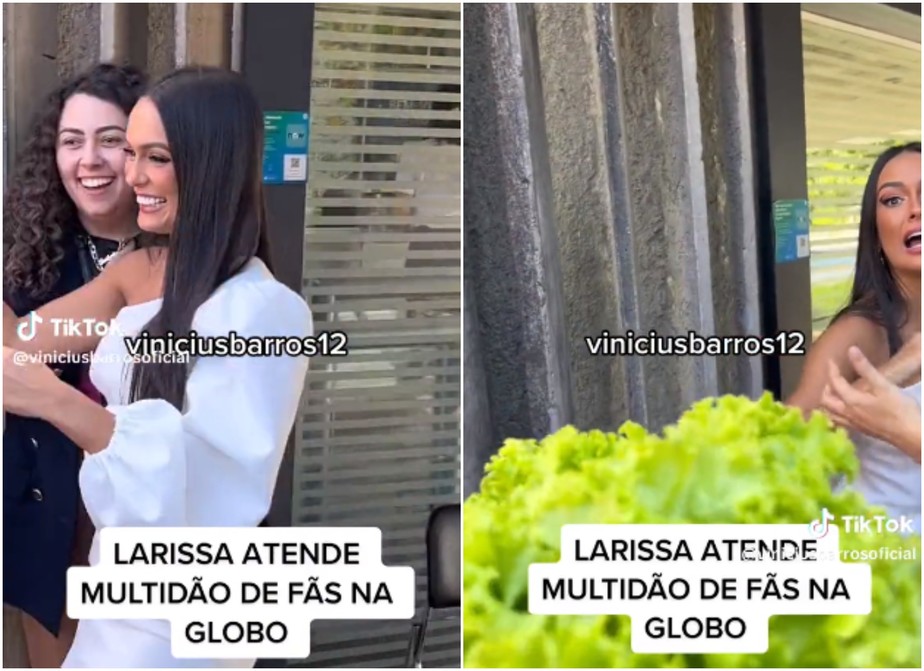 Larissa atende fãs nos Estúdios Globo