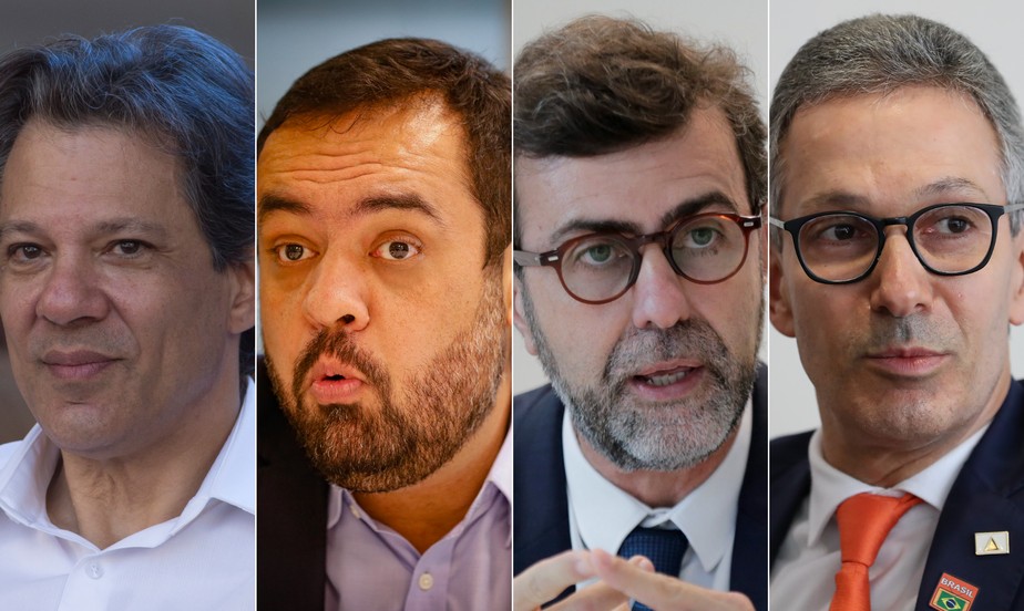 Haddad (à esquerda), Castro, Freixo e Zema: dúvidas sobre definição de vices em chapas de São Paulo, Rio e Minas