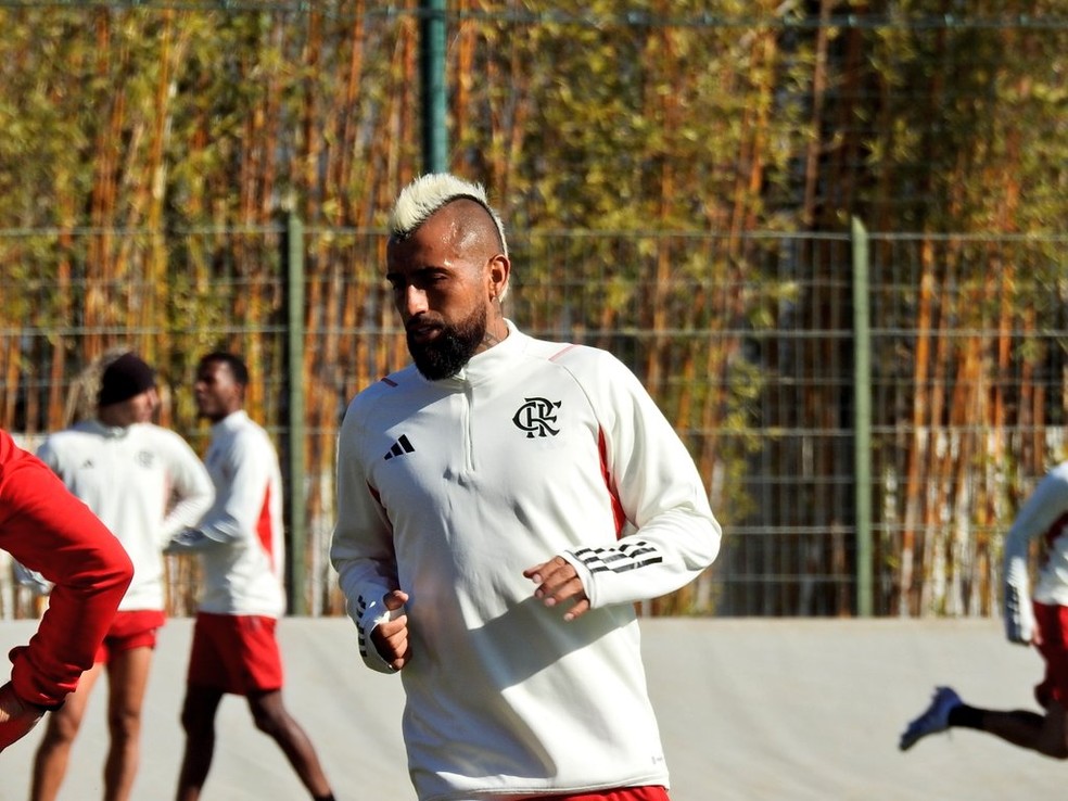Vidal foi multado pelo Flamengo  &mdash; Foto: Fred Gomes