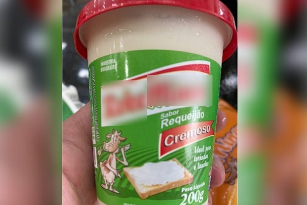 Produto similar a requeijão foi apreendido por venda irregular em supermercados de Fortaleza. — Foto: MPCE/Reprodução