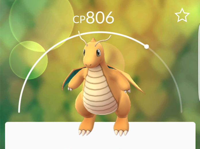 Dragonite em Pokémon Go (Foto: Reprodução/Felipe Vinha)