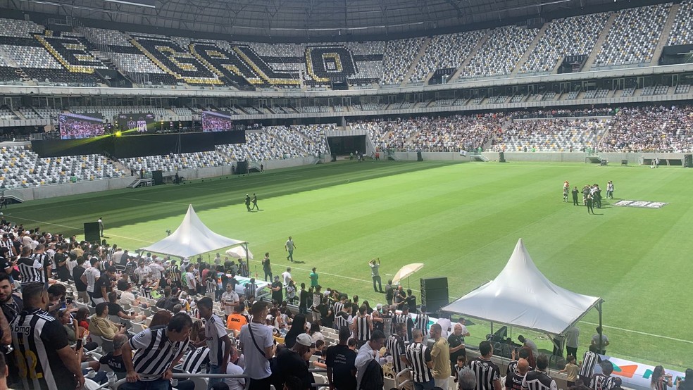 Atlético-MG já realizou evento de inauguração da Arena MRV, o estádio do Galo — Foto: Lucas Maia