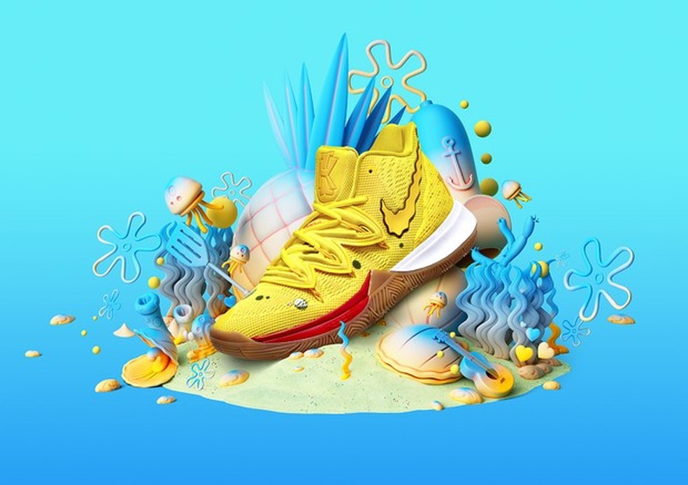 Nike e Kyrie Irving lançam coleção especial de Bob Esponja | Moda | vogue