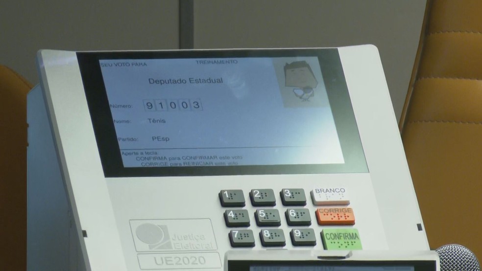 Urna eletrônica — Foto: Reprodução/TV Globo 