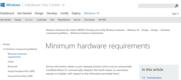Microsoft confirmou requisitos do Windows 10 (Foto: Reprodução/Thiago Barros)