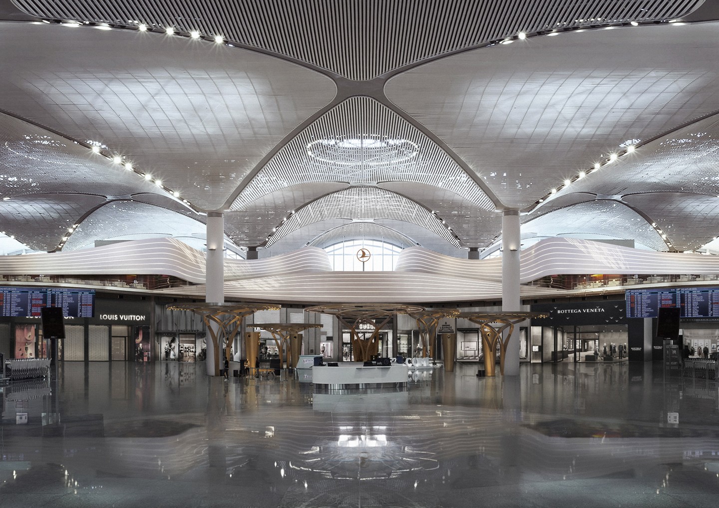 Aeroporto de Istambul tem estrutura paramétrica mais longa do mundo (Foto: Divulgação)