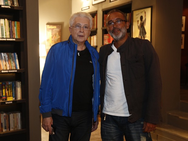 Aguinaldo Silva e o diretor Rogério Gomes, o Papinha (Foto: Raphael Dias/Gshow)