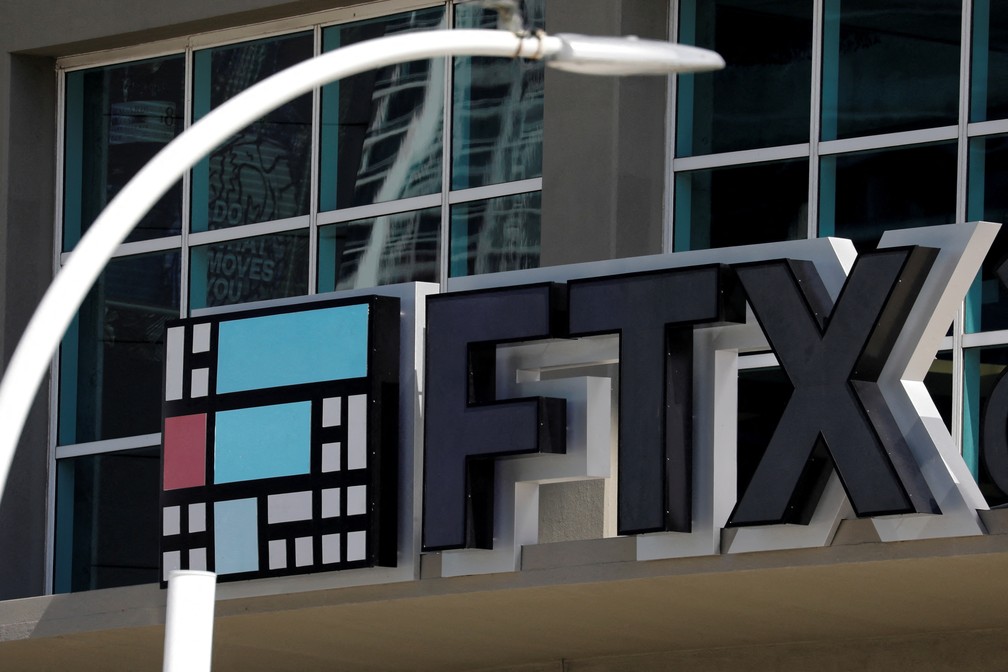 Logo da FTX é visto em Miami, em imagem de arquivo — Foto: Marco Bello/Reuters