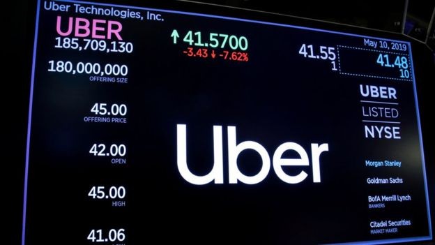 BBC - Ações da Uber estrearam valendo US$ 45 (Foto: BRENDAN MCDERMID/REUTERS)
