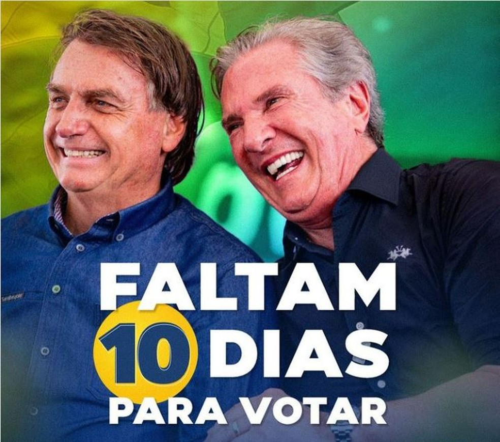 Collor ao lado de Bolsonaro em foto postada no Instagram do senador em 23 de setembro de 2022. — Foto: Reprodução/Instagram