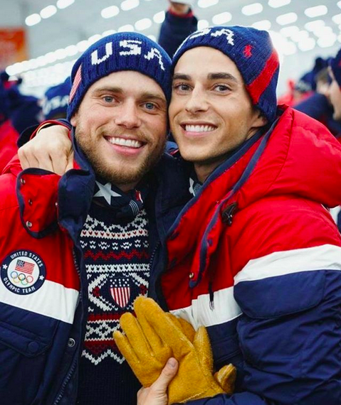 O esquiador Gus Kenworthy e o patinador Adam Rippon (Foto: Instagram)