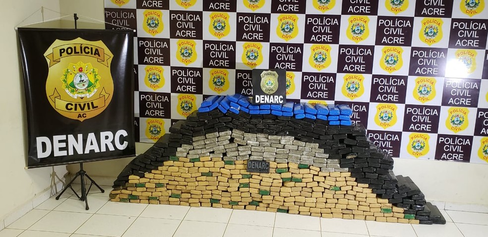 Mais de 555 quilos de drogas foram apreendidos pela Denarc entre maio de 2020 e o mesmo período de 2021 — Foto: Divulgação/Polícia Civil